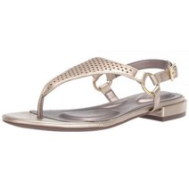 Rockport 여성용 Tm 조시아 끈 플랫 샌들 골드