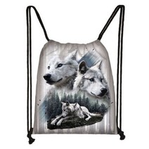 승마가방 승마 부츠가방 용품 헬멧 보관 배낭 겨울용 울부 짖는 늑대 프린트 드로스트링 가방 남성 스토리지 십대 패션 여행 책가방 미니, 08 skdwolfs09