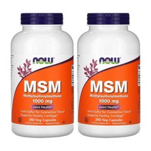 나우푸드 MSM 조인트 헬스 1000mg 240베지캡슐 메틸설포닐메테인 2개