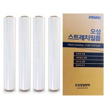 사자야 오성 파렛트포장 공업용랩 스트레치필름 18mic 500mm 350m 1박스 4롤, 1개