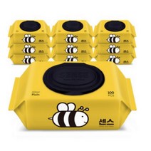 센스 물티슈 꿀벌 캡형, 100매입, 5팩