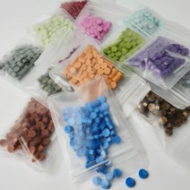 실링왁스 비즈왁스 봉투형 리필 비즈 알갱이, 봉투형-05라이트 그린