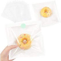 식용구리스 커피머신구리스 커피머신윤활제 Ocmoiy 100개입 열 밀봉 가능한 베이커리 백 쿠키 포장용 창, 03 화이트 - 100