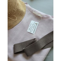ft 에르 린넨 루즈 보트넥 롱 홀가먼트 니트 원피스 / 봄 여름 입술넥 오트밀 핑크