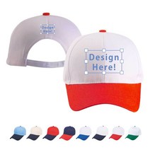 TJI-1744D2 챙 배색 소량모자 제작(2곳인쇄무료)