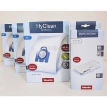 밀레 청소기먼지봉투 GN HyClean 먼지봉투 12개 필터6개 C1 C2 C3 S5 S8 시리즈 호환