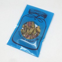 OPP봉투/접착(블루우유병) / 7x12.5cm (7x10+2.5) 100장 // 정사각바크몰드 젤리빈 초콜렛 쿠키 빵포장비닐