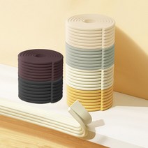 베이루 넓은쿠션 모서리보호대 코너보호대 가구 모서리 기둥보호 아기 안전 서랍 식탁, 블랙