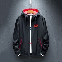 남성 스쿠버 다이빙 할리 오토바이 SSI 프린트 후드 지퍼 방수 코트 방풍 단색 외투, [04] 4