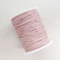 헤세드 DIY) 대용량 1mm 왁스끈 팔찌끈 매듭끈 비즈끈 (약100야드), 연핑크