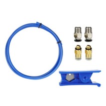 PTFE 튜빙 1M 1.75MM 필라멘트 PC4-M10 & KJH04-M6 공압 피팅 튜브 커터 78mm; PTFE 튜브 1미터/39.4인치 길이