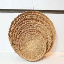 싸리채반 라탄원형트레이 모듬전채반 한상차림소쿠리 김장배추소쿠리(45 50 55 60)