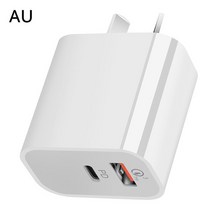 18W PD QC 3.0 듀얼 USB 충전기 빠른 EU 미국 AU 플러그 아이폰 X 8 노트 9 10 전원 공급 휴대폰, 01 AU