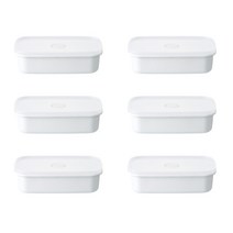 무인양품 법랑 밀폐 보존 용기 M 6개