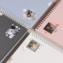 스프링제본 심플베이직 4개월 스터디플래너 업무다이어리 일력, 모노그레이