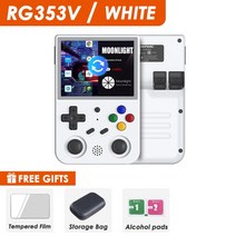 오락기 레트로 옛날오락기 가정용 오락실 게임기 ANBERNIC 휴대용 게임 플레이어 내장 시뮬레이터 20 개 유선 핸들 안드로이드 리눅스 OS RG353VS RG353V 35 인치, RG353VWhite+256G 35K Games