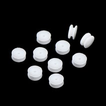 모터풀리 10pcs 도르래 diy 기어 흰색 플라스틱 도르래 휠 마이크로 미니 기어 바퀴 2mm 샤프트 모델 장난감 외부 dia 9 3mm 내부, 없음