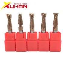 Xuhan HRC55 2 플루트 밀링 커터 초경 엔드 밀 합금 코팅 텅스텐 강 목공 강철 절단 CNC 공구 가공, 01 1PCS_07 4X4DX50L-2F