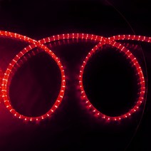 탄탄 LED 사각 논네온 줄조명 로프라이트 (2M 10M 50M 단위판매), 적색