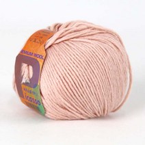 [앵콜스] 피카소울실 6ply (낱개) 뜨개실 털실, 05 복숭아연핑크 (30g)