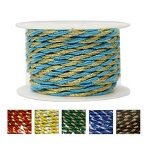 유니아트 4000 롤 꽈배기끈, $ATL_금색/빨강