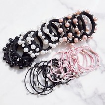 20pcs세트 눈송이진주찡 머리끈 헤어끈 화이트박스