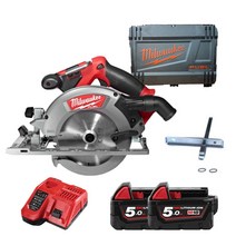 밀워키 충전 원형톱 M18 CCS55-502X 6.5인치 전동톱 목재절단 각도조절 밀위키