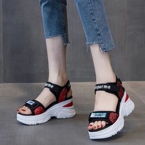 키높이 힐 슬리퍼 웨지 여성 샌들 통굽 바캉스 신상품 여성용 샌들 플랫폼 웨지 힐 신발 캐주얼 하이힐