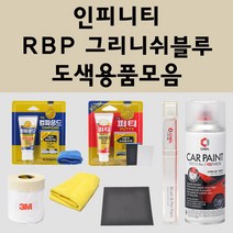 인피니티 RBP 그리니쉬블루 주문 자동차 붓펜 카페인트 도색 스프레이 퍼티 컴파운드 차량용, 인피니티:종이사포 2000방