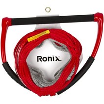 로닉스 콤보 1.0 TPR그립 웨이크보드 핸들 로프포함, 1in. 직경 65ft. 4-섹트 레드/그레이