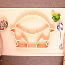 이유식식기 흡착 실리콘식판 아기식판 돌아기 유아식기