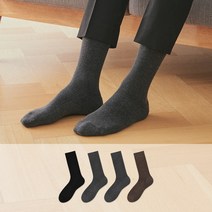 [필로이] 남자 도톰한 이중 쿠션 신사 정장 양말 4켤레 세트