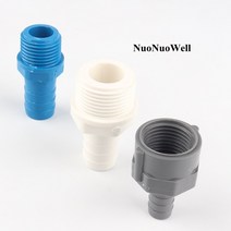 물탱크피팅 50pcs 1/2 quot3/4quot 스레드 8 16mm 탑 조인트 PVC 튜브 어댑터 관개 물 파이프 커넥터 수족관 물고기 탱크 호스, [01] White, [02] 1I2 Male-10mm