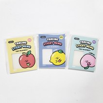 공부 필기 밑줄 과일친구들 투명 점착메모지, 상세페이지 참조