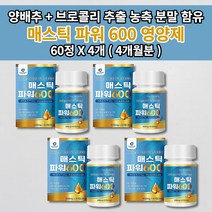 위건강엔 위건강 메스틱 매스틱 복합체 매스틱검 효능 위 안좋을때 소화 불량 효소 효소제 위산 속 쓰림 메스꺼움 역류 질환 증상 양배추 브로콜리 추출물 정 영양제 600mg 60정, 4개