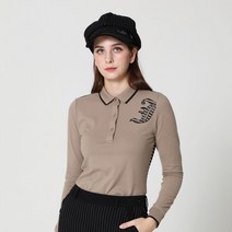 [제이디엑스] 겨울 뒷판 반전의 여성 뒷판 스트라이프 카라 티셔츠