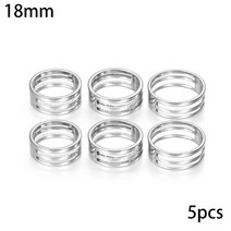 보석 세공 야스리 공구 도구 수공구 연마 금속 조각 반지 금 은 줄 측정 2-5pcs 스테인레스 스틸 점프 링 손가락 보석 만들기 도구 적합 diy 공예 원형 구슬 펜치 도우미, 18mm 5개