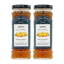 샹달프 2개 St. Dalfour 100% 과일쨈 통통 살구 잼 284 g, 살구(Apricot), 284g