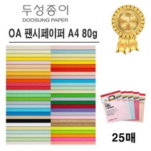 OA 팬시페이퍼 80g, 검정색, 5개