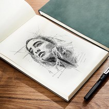 소묘 스케치북 B5 사이즈 노트 공백 페이지 스케치 자재화 그림 공책 낙서장 다이어리, 블루