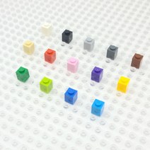 요고요 레고 호환 부품 커스텀 벌크 브릭 블럭 타일 플레이트 100G 소포장 패키지, [브릭 1 x 1] 연회색 100G