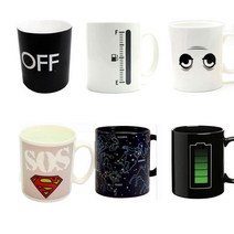 마블커피잔 6종1택/변색머그컵/변색머그잔/돌답례품, 01_온오프머그컵