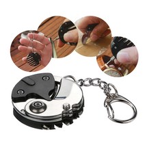 자체 다용도키링 접이식 슬릿 스크류 드라이버 수리 가제트, 블랙BL11264, 1개