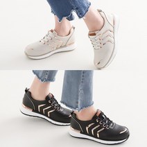 벨루치슈즈 여성 어로우 골드라인 키높이 4cm 통굽 스니커즈 패션 운동화