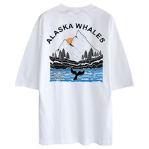 문컬렉션 베이직 5부 오버핏 반팔티셔츠 알레스카