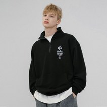 로아드로아 플래그 로고 하프집업 (블랙)