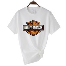 Harley Davidson 할리 데이비슨 여름 남성면 크루 넥 짧은 소매T티셔츠 남자 패션 짧은 소매T셔츠 느슨한 스포츠 캐주얼 탑, XXXL, 흰색.