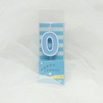 파스텔 숫자초 생일초 파티 케이크 특이한 이쁜 초, 블루, 2