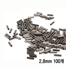 와이지알씨 낚시 슬리브 100개 세트 외슬리브 일자클립 자작채비 갈치 쭈꾸미 문어, 낚시 외슬리브 2.8mm 100개 세트