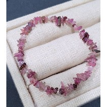 [비즈담] 음이온 핑크 토르말린 칩 silver 은볼 팔찌